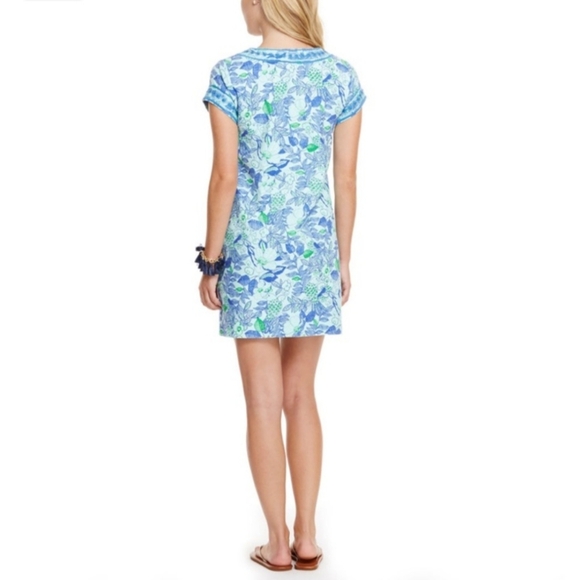 Vineyard Vines Bird Print Linen Blend Cordia Embroidered Shift Dress Preppy 0 - Picture 12 of 12